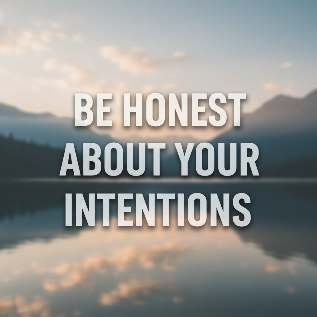 Be Honest About Intentions 